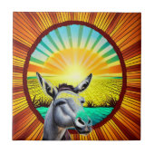 Happy Sunshine Donkey Tegeltje (Voorkant)