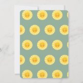 Happy Sunshine Eerste reis Verjaardag uitnodiging (Achterkant)