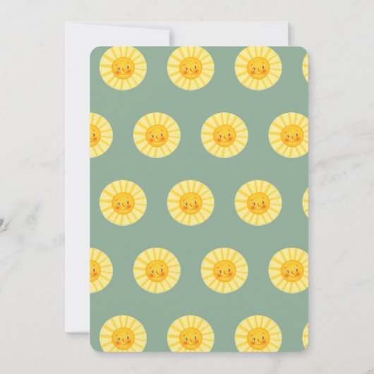 Happy Sunshine Eerste reis Verjaardag uitnodiging (Achterkant)