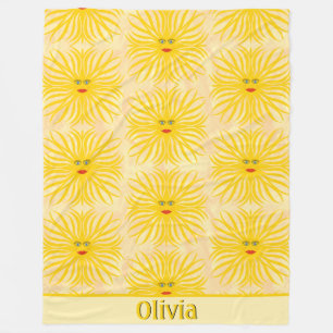 Happy Sunshine Fleece Deken