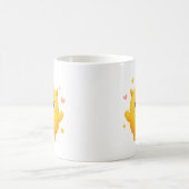 Happy Sunshine Monster Kids Mug — Cheerful Yellow Koffiemok (Center)