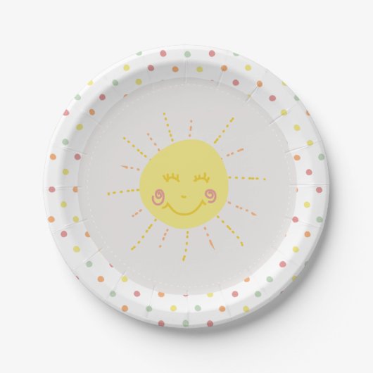 Happy Sunshine polkadot Party Paper Bord (Voorkant)