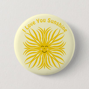 Happy Sunshine Ronde Button 5,7 Cm