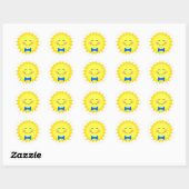 Happy Sunshine Ronde Sticker (Vel)