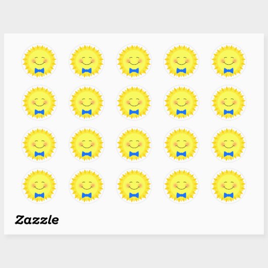 Happy Sunshine Ronde Sticker (Vel)