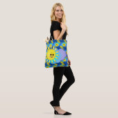 Happy Sunshine Smile Motivatie Schattigee Sky Clou Tote Bag (Op model)