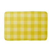 Happy Sunshine Yellow Checkered Squares Pset Badmat (Voorkant)