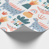 Happy Super Dino Cadeaupapier (Hoek)