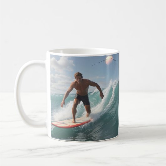 Happy Surfer Koffiemok (Links)
