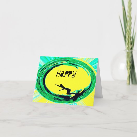 Happy Surfer verjaardag Kaart (Voorkant)