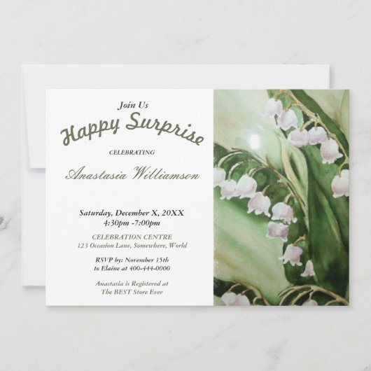 HAPPY SURPRISE PARTY UITNODIGING (Voorkant)