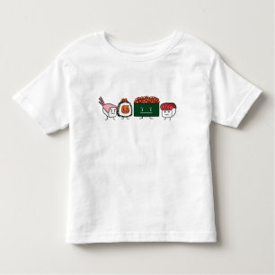 Happy Sushi Brothers rijst Japanse garnalen zalm Kinder Shirts