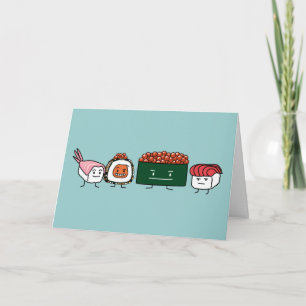 Happy Sushi Brothers rijst Japanse garnalenzalm Bedankkaart