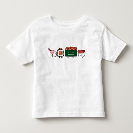 Happy Sushi Brothers rijst Japanse garnalenzalm Kinder Shirts (Voorkant)