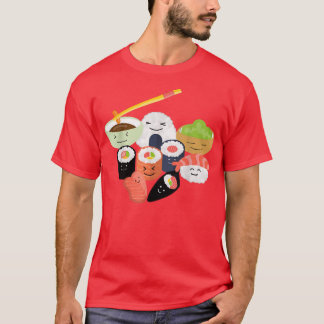 Happy Sushi Family Funny Japans eten Rice Sushi T-shirt