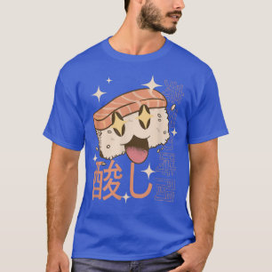 Happy Sushi Happy Smiling Crazy Kawaii Food Anime T-shirt
