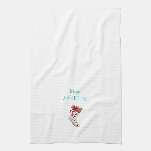Happy Sushi Holiday Keuken Handdoeken (Verticaal)