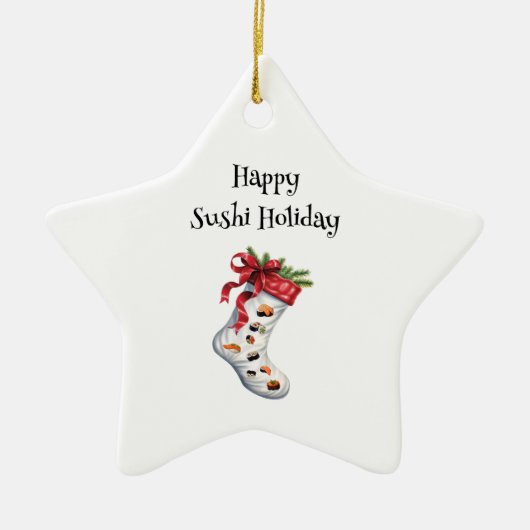 Happy Sushi Holiday Ornament (Voorkant)