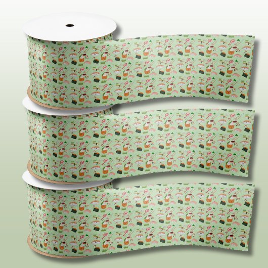 Happy Sushi Kawaii Satijnen Lint