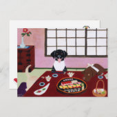 Happy Sushi Party Labradors Briefkaart (Voorkant / Achterkant)