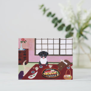 Happy Sushi Party Labradors Briefkaart
