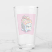 Happy Sushi Roll - Schattigee Pixel Art Japans ete Glas (Achterkant)