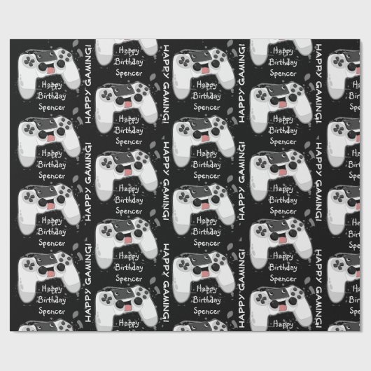 Happy & Sweaty Game Controller op maat Cadeaupapier (Vlak)
