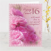 Happy Sweet 16 8,5x11 Birthday Kaart (Gele Bloem)