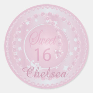 Happy Sweet 16 Birthday Ronde Sticker