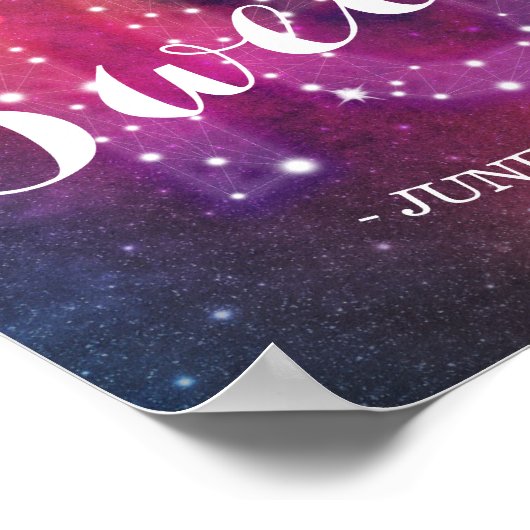 Happy Sweet 16 Birthday Welcome Star Constellation Poster (Hoek)