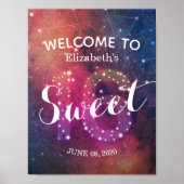 Happy Sweet 16 Birthday Welcome Star Constellation Poster (Voorkant)