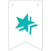 HAPPY SWEET 16 Blauwgroen Verjaardag Decor Vlaggetjes (Eerste vlag)