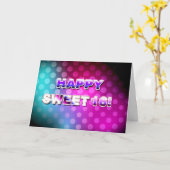 Happy Sweet 16 Colorful Kaart (Gele Bloem)