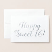 Happy Sweet 16! Folie Kaarten (Voorkant met envelop)