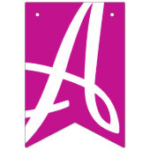 HAPPY SWEET 16 Fuchsia Verjaardag Decor Vlaggetjes (Derde vlag)