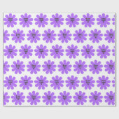 Happy Sweet 16 Paarse Daisy Cadeaupapier (Vlak)