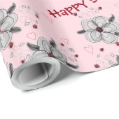 Happy Sweet 16 Pink Gift Wrap Cadeaupapier (Rol Hoek)