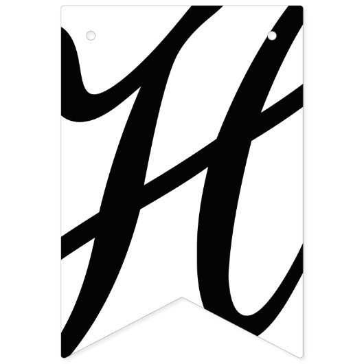 HAPPY SWEET 16 zwart-wit verjaardagsdecor Vlaggetjes (Tweede vlag)