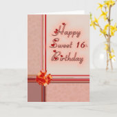 Happy Sweet 16th. Birthday Kaart (Gele Bloem)