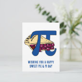 Happy Sweet Cherry Pie PI DAY Briefkaart (Staand voorkant)