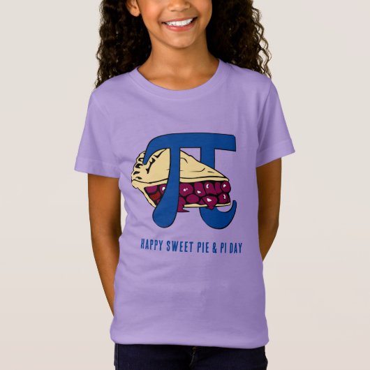 Happy Sweet Cherry Pie PI DAY Kinder T-shirt (Voorkant)
