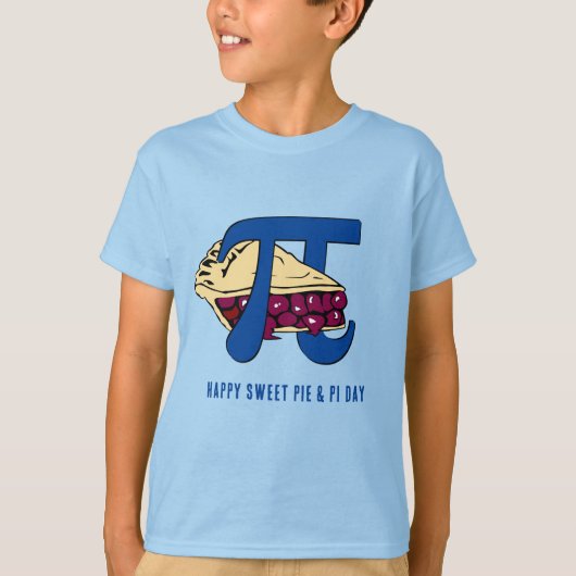 Happy Sweet Cherry Pie PI DAY unisex T-shirt (Voorkant)