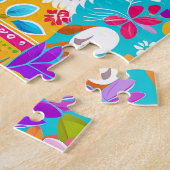 Happy Sweet Floral Llama puzzel (Zijkant)