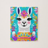 Happy Sweet Floral Llama puzzel (Verticaal)