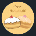 Happy Sweet Hanukkah Ronde Sticker<br><div class="desc">Hanukkah - Happy Hanukkah Origineel en Creative Custom Gift Design. U kunt tekst toevoegen of schrappen,  tekstdoopvont,  grootte veranderen,  zich richten en kleuren.</div>