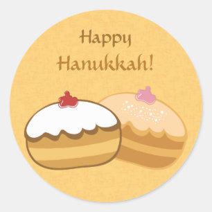 Happy Sweet Hanukkah Ronde Sticker