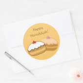 Happy Sweet Hanukkah Ronde Sticker (Envelop)
