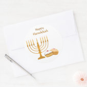 Happy Sweet Hanukkah Ronde Sticker (Envelop)