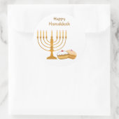 Happy Sweet Hanukkah Ronde Sticker (Tas)