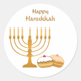 Happy Sweet Hanukkah Ronde Sticker